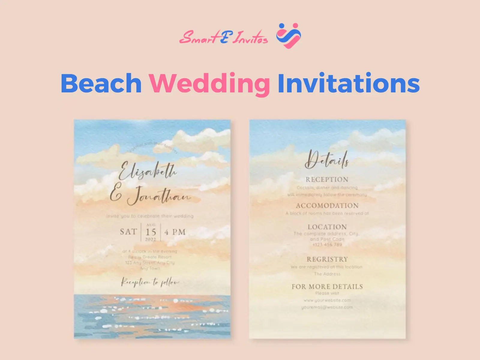 Beach Wedding Invitations